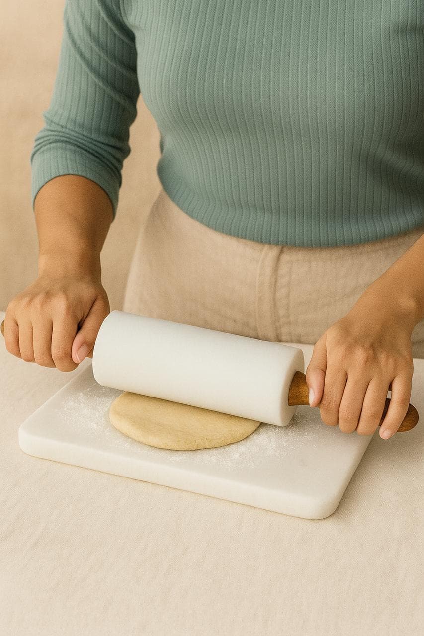 White Marble Rolling Pin - product image